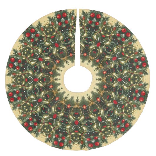 Weihnachtsbaum-Schürze Polyester Weihnachtsbaumdecke (Vorderseite)
