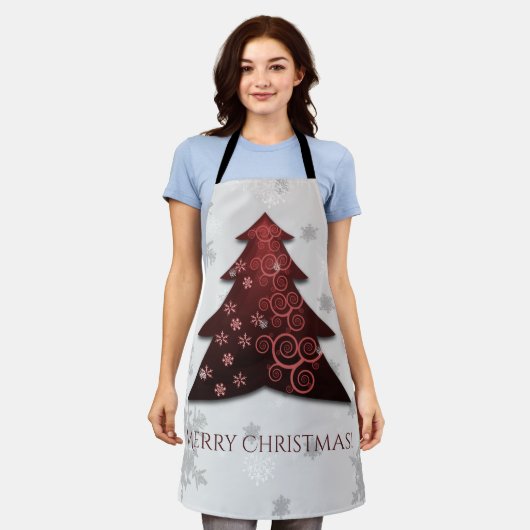 Weihnachtsbaum-Schürze Schürze (Getragen)