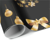 Weihnachtsbaum, schwarz und goldene Wrappi Geschenkpapier (Rolleneckpunkt)