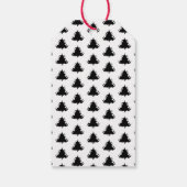 Weihnachtsbaum Schwarz-Weiß-Krawatte auf Geschenke Geschenkanhänger (Rückseite)