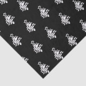 Weihnachtsbaum Schwarz-weiß Moderner Minimaler Url Seidenpapier (Detail)