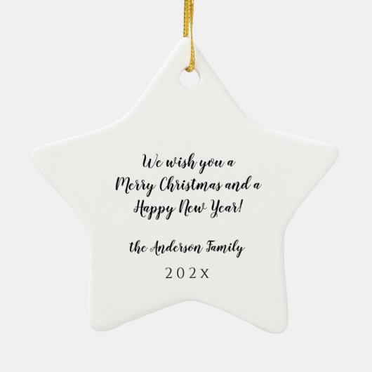 Weihnachtsbaum schwarz-weiß Reittiere Keramik Ornament (Hinten)