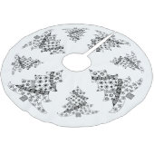 Weihnachtsbaum Schwarz & Weiß Urlaub Polyester Weihnachtsbaumdecke (Schrägansicht)