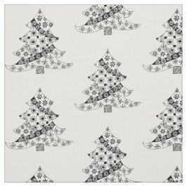 Weihnachtsbaum Schwarz & Weiß Urlaub Stoff