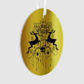 Weihnachtsbaum Schwarze Silhouetten Ornament (Vorderseite)