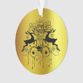 Weihnachtsbaum Schwarze Silhouetten Ornament (Vorderseite)