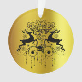 Weihnachtsbaum Schwarze Silhouetten Ornament (Vorderseite)