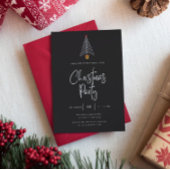 Weihnachtsbaum Schwarze Weihnachtsfeier Party Einl Feiertagskarte