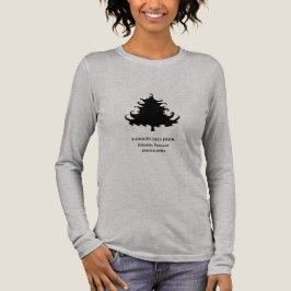 Weihnachtsbaum Schwarzes Design mit Text Tri-Blend Shirt
