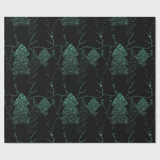Weihnachtsbaum Schwarzwald Extravaganter Glitzer G Geschenkpapier (Flach)