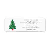 Weihnachtsbaum-Script-Rücksendeadresse (Vorne)