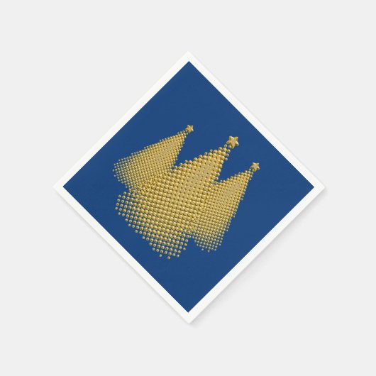 Weihnachtsbaum Serviette (Ecke)