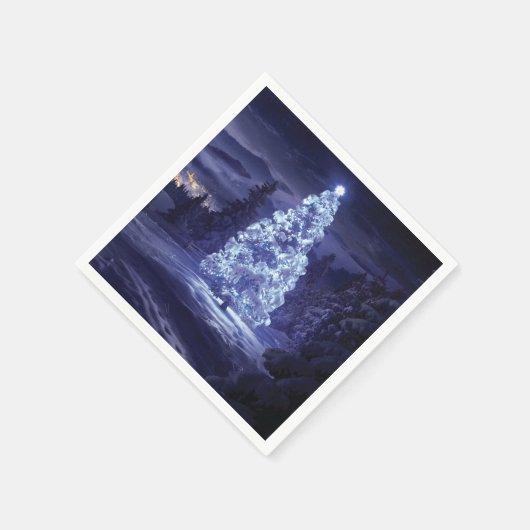 Weihnachtsbaum Serviette (Ecke)