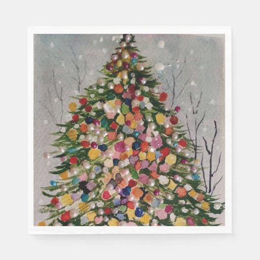 Weihnachtsbaum Serviette (Vorderseite)