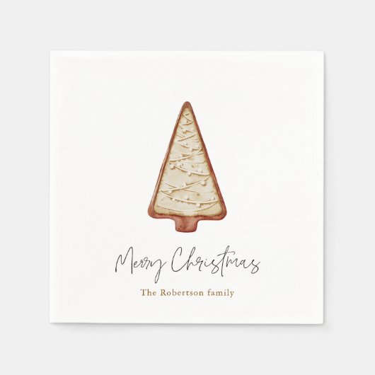 Weihnachtsbaum Serviette (Vorderseite)