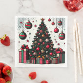 Weihnachtsbaum Serviette (Beispiel)