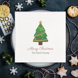 Weihnachtsbaum Serviette