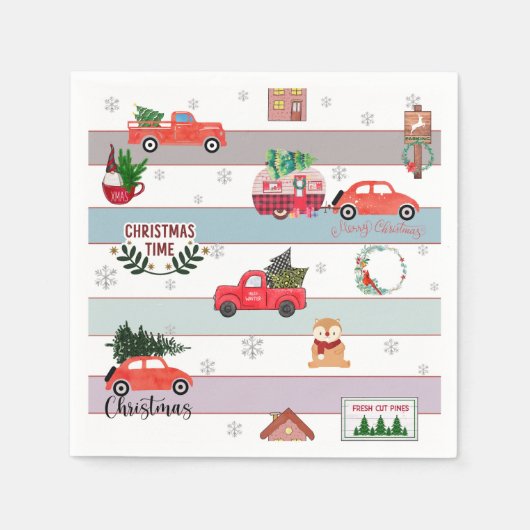 Weihnachtsbaum Serviette (Vorderseite)