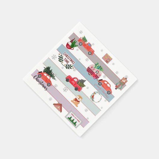 Weihnachtsbaum Serviette (Ecke)