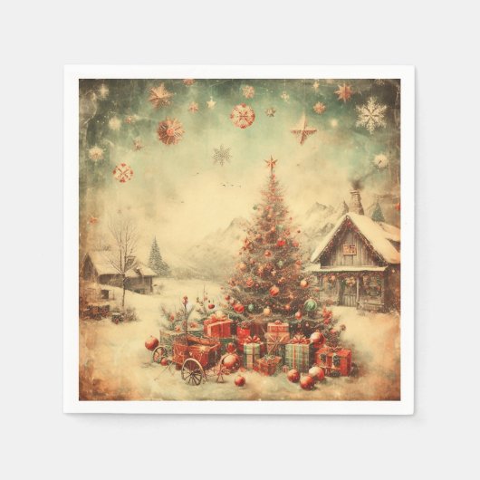 Weihnachtsbaum Serviette (Vorderseite)