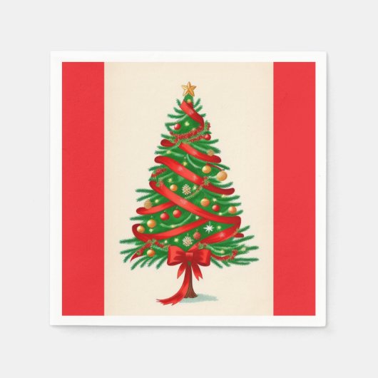 Weihnachtsbaum Serviette (Vorderseite)