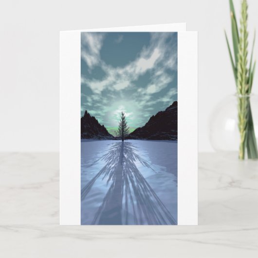 Weihnachtsbaum Shadow1 Feiertagskarte (Vorderseite)