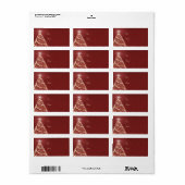 Weihnachtsbaum Shimmer Adressaufkleber (Vorne)