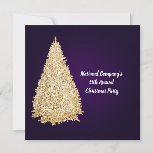 Weihnachtsbaum Shining Star Party Lila Einladung (Rückseite)