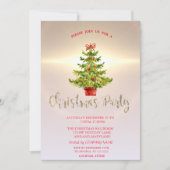 Weihnachtsbaum, Shiny Company Weihnachtsfest Party Einladung (Vorderseite)