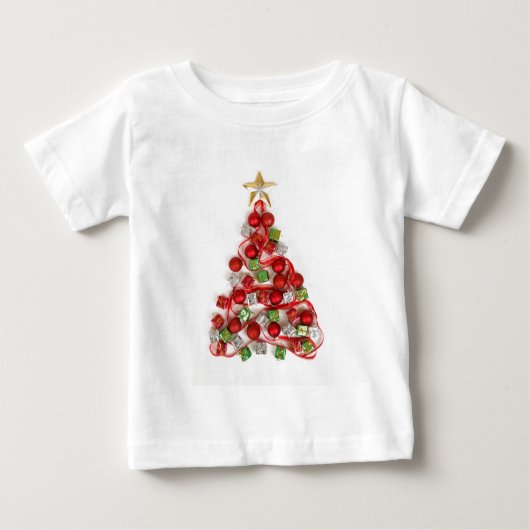Weihnachtsbaum-Shirt Baby T-shirt (Vorderseite)