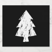 Weihnachtsbaum-Shirt Schaumweinetikett (Einzelnes Label)