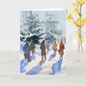 Weihnachtsbaum-Shopping Karte (Gelbe Blume)