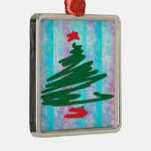 Weihnachtsbaum Silbernes Ornament (Rechts)