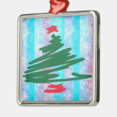 Weihnachtsbaum Silbernes Ornament (Links)