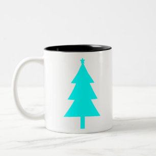 Weihnachtsbaum-Silhouette 10 Zweifarbige Tasse