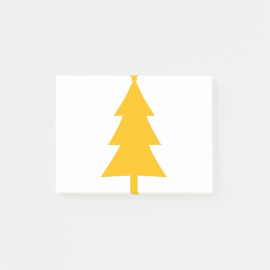 Weihnachtsbaum-Silhouette 6 Post-it Klebezettel (Vorderseite)