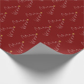 Weihnachtsbaum-Silhouette Geschenkpapier (Ecke)