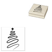 Weihnachtsbaum-Silhouette Gummistempel (Stempel)