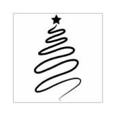 Weihnachtsbaum-Silhouette Gummistempel (Prägung)