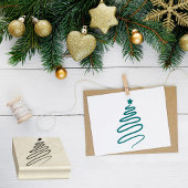 Weihnachtsbaum-Silhouette Gummistempel