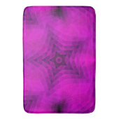 Weihnachtsbaum Silhouette & Lila Star Gradient Badematte (Vorderseite Vertikal)