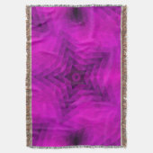 Weihnachtsbaum Silhouette & Lila Star Gradient Decke (Vorderseite Vertikal)