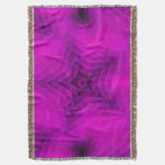 Weihnachtsbaum Silhouette & Lila Star Gradient Decke (Vorderseite Vertikal)