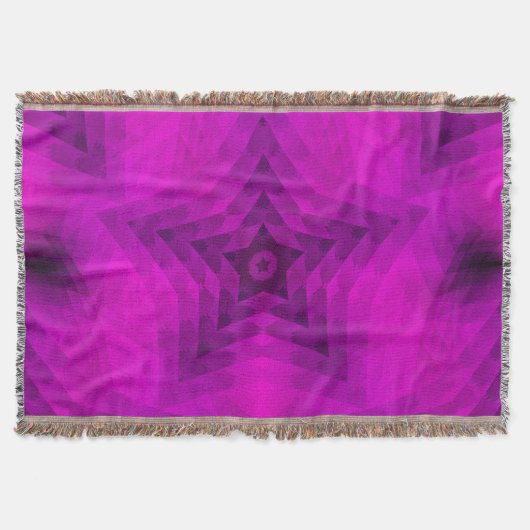 Weihnachtsbaum Silhouette & Lila Star Gradient Decke (Vorderseite)