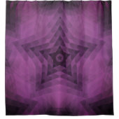 Weihnachtsbaum Silhouette & Lila Star Gradient Duschvorhang (Vorderseite)