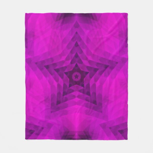 Weihnachtsbaum Silhouette & Lila Star Gradient Fleecedecke (Vorderseite)