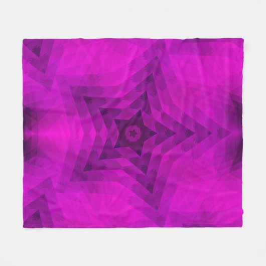 Weihnachtsbaum Silhouette & Lila Star Gradient Fleecedecke (Vorderseite (Horizontal))