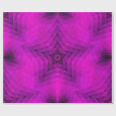 Weihnachtsbaum Silhouette & Lila Star Gradient Geschenkpapier (Flach)