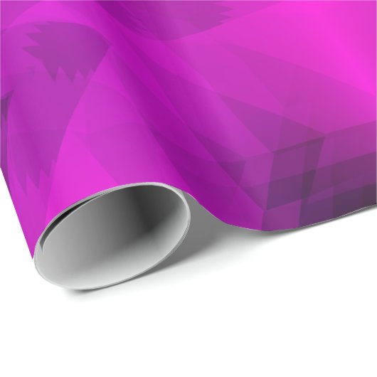 Weihnachtsbaum Silhouette & Lila Star Gradient Geschenkpapier (Rolleneckpunkt)