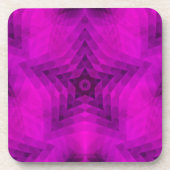 Weihnachtsbaum Silhouette & Lila Star Gradient Getränkeuntersetzer (Vorderseite)